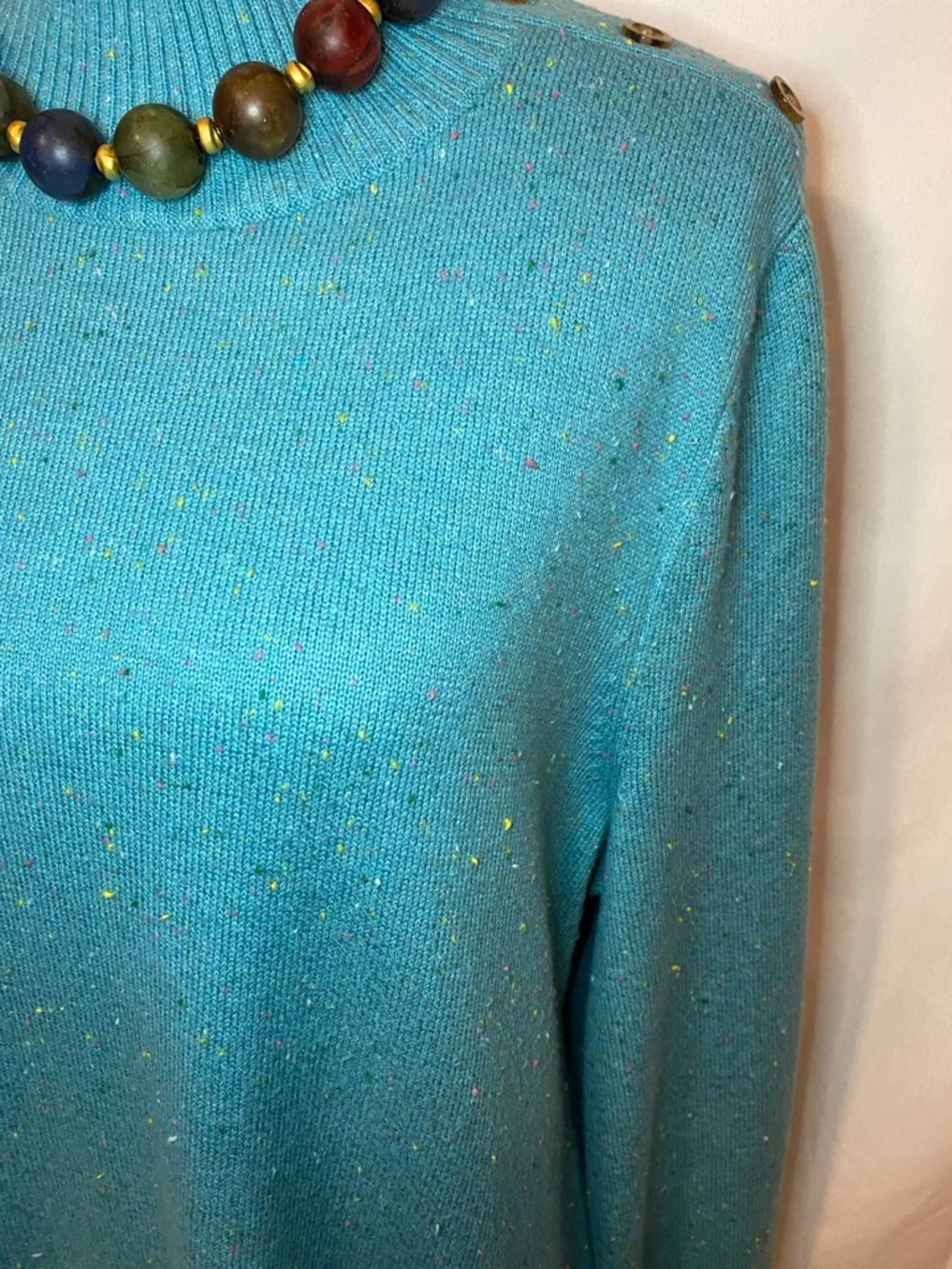 Talbots Teal Long-Sleeve Knit Dress - Picture 4 of 12